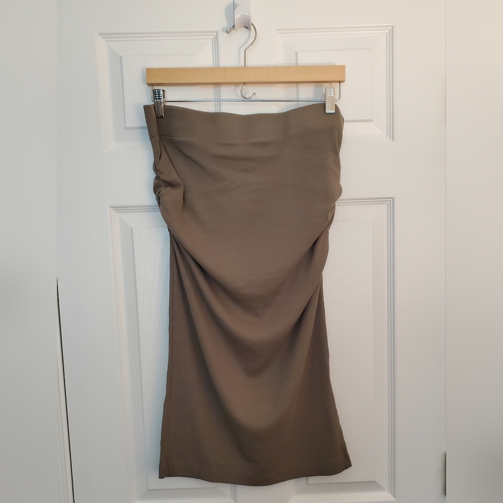 Michael Stars Rae Ribbed Skirt With Side Slit - Picture 2 of 6
